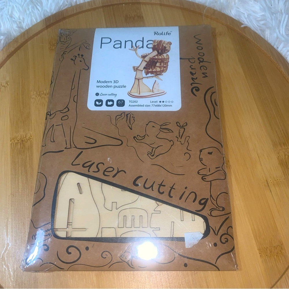 Rolife Panda Modern 3D Laser Cut Wooden Puzzle TG202 Plywood
